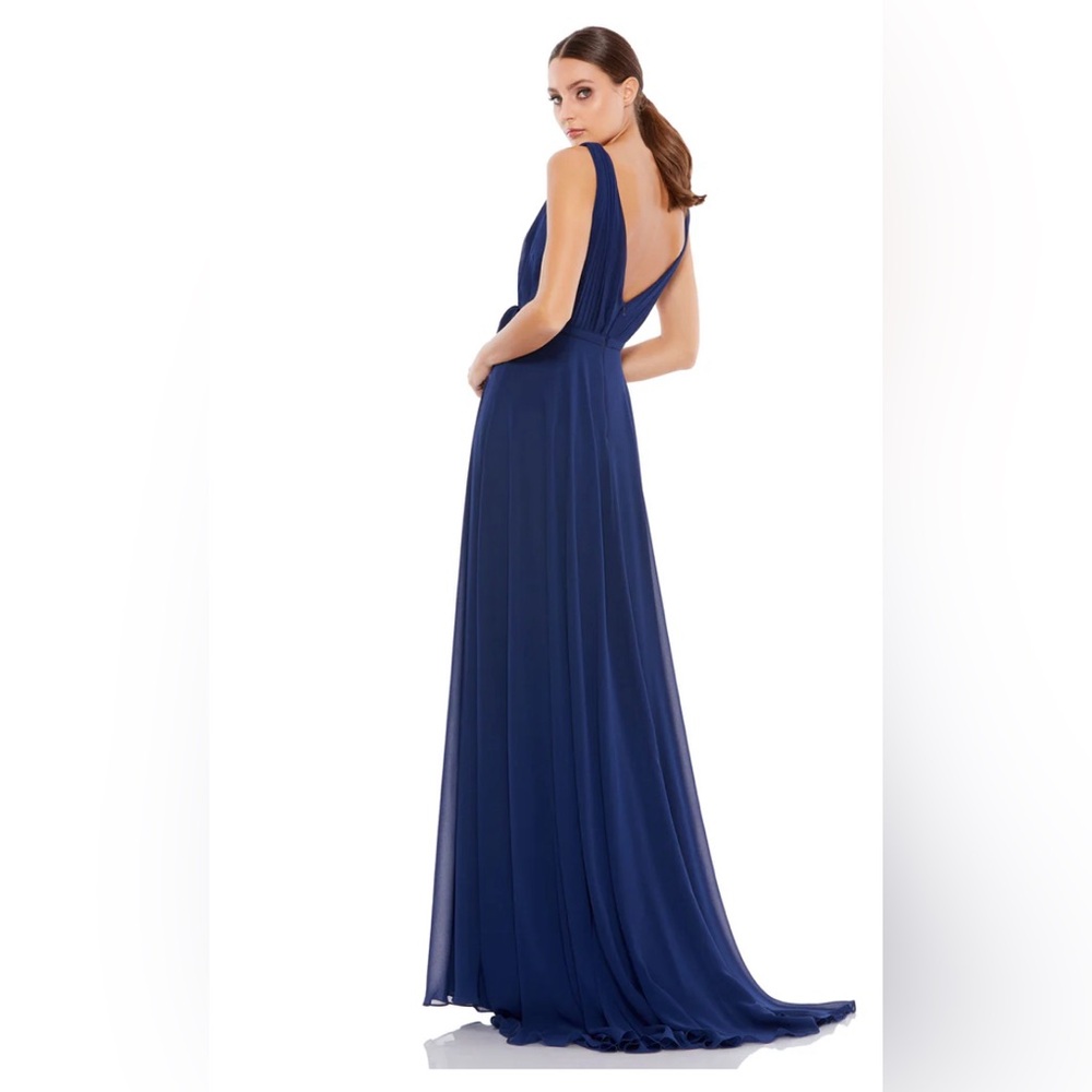 Mac Duggal  style # 55283  size 10 SLEEVELESS V-NECK CHIFFON GOWN - Picture 2 of 5